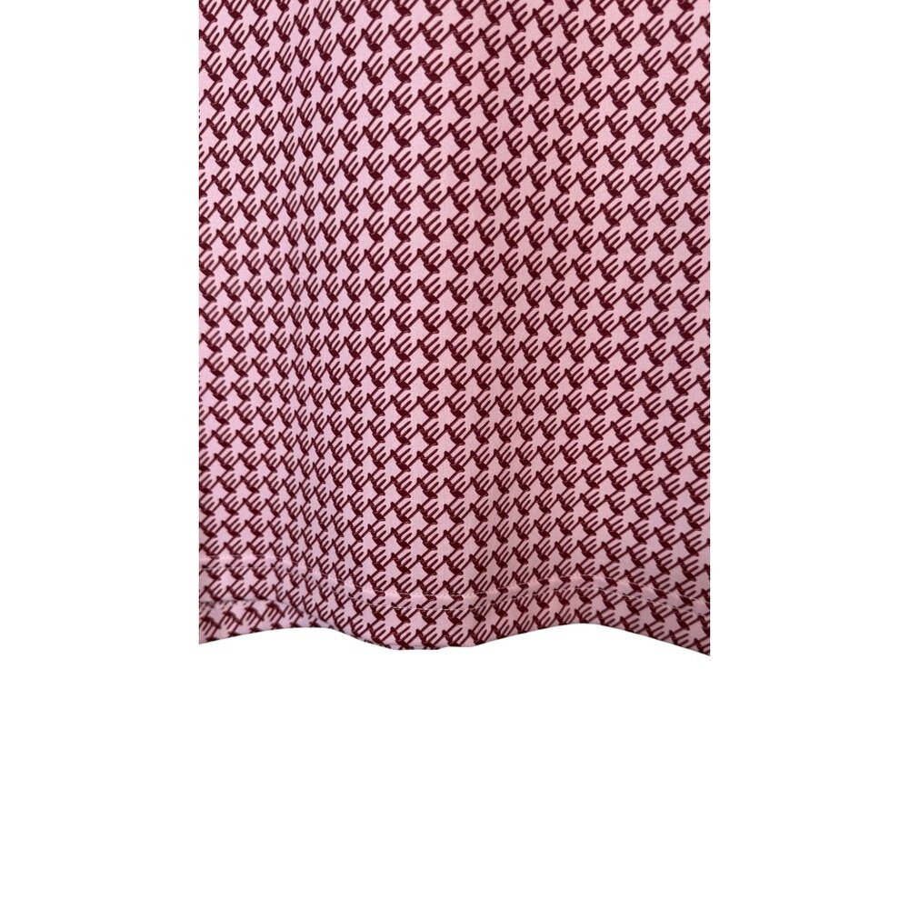 NWT Walter Hagen Men's XXL Houndstooth Pink Polo Shirt Golf Tee Time Print - Picture 15 of 16